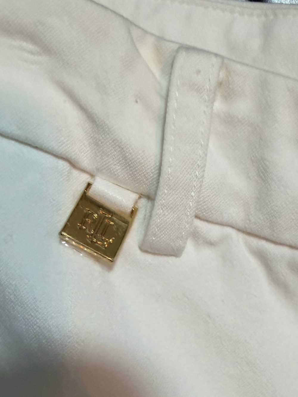 Lauren Ralph Lauren Black Label Twill Women’s Off White Bermuda Shorts 6 - Picture 5 of 9